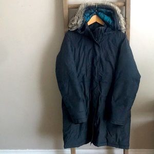 Navy Down North Face Winter Coat